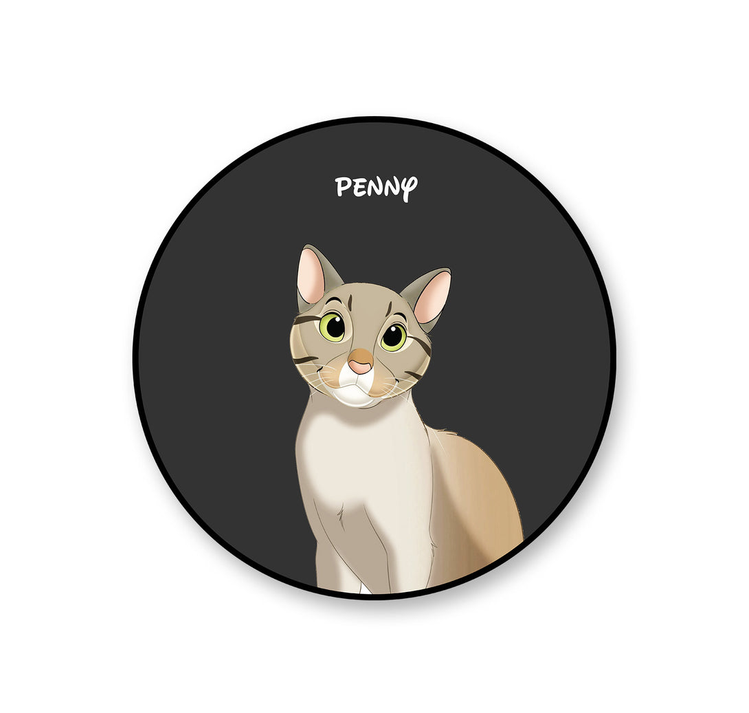 custom black pet rug with personalized cartoon portrait, perfect gift for pets lovers