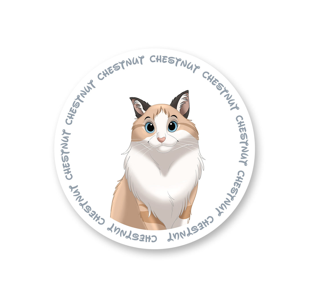 personalized custom blue circular name rug featuring cartoon portrait of pet, perfect for pet lovers