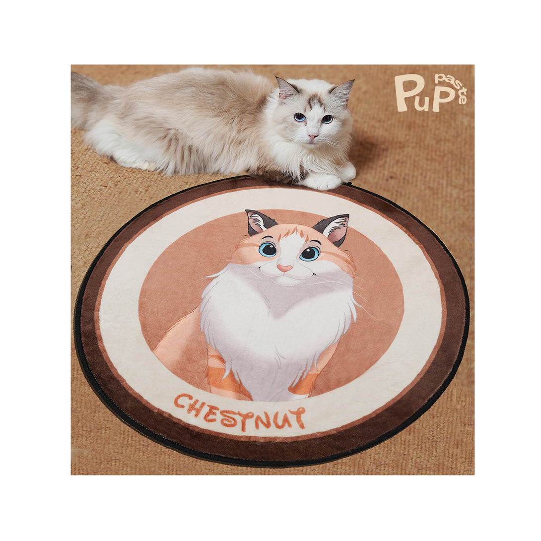 personalized custom rugs featuring cartoon portrait of pet, perfect for pet lovers