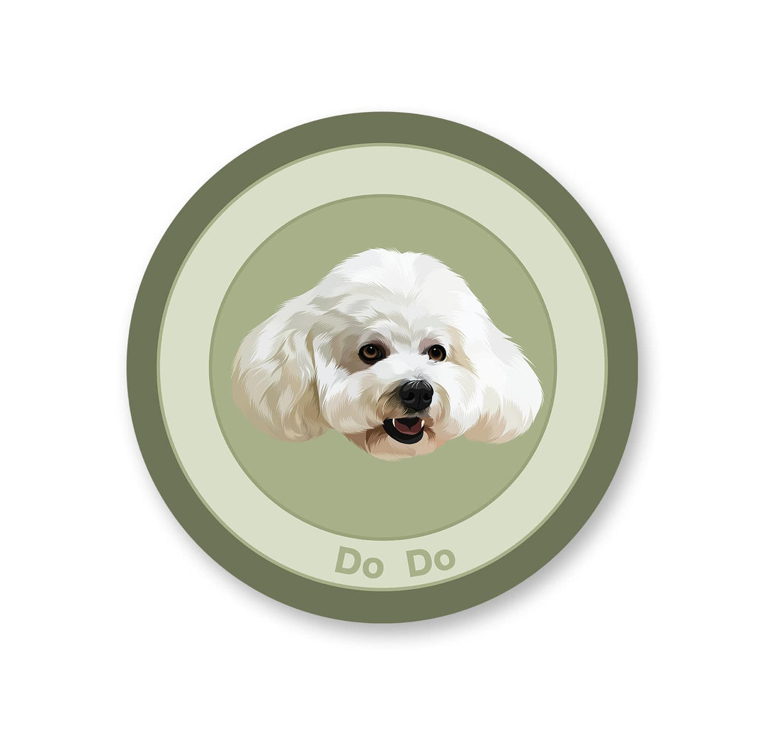 personalized custom green double rounds rug featuring portrait of pet, perfect for pet lovers