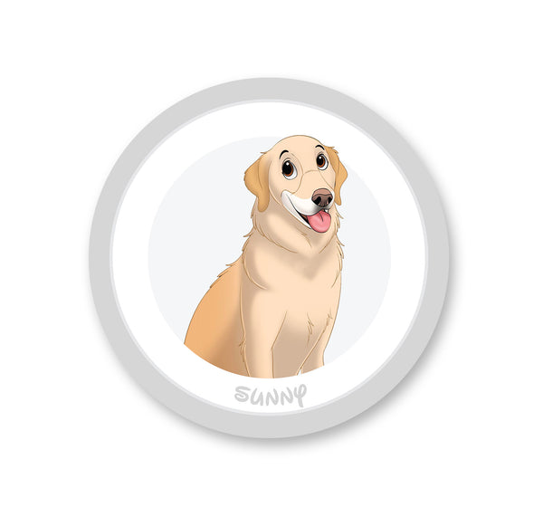 personalized custom grey rug featuring cartoon portrait of pet, perfect for pet lovers