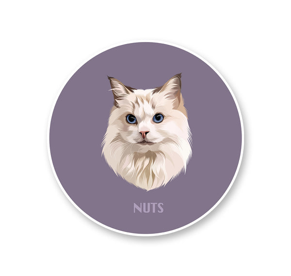 personalized custom purple rug featuring portrait of pet, perfect for pet lovers.