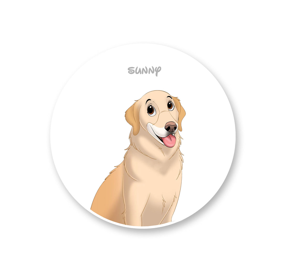 custom white pet rug with personalized cartoon portrait, perfect gift for pets lovers