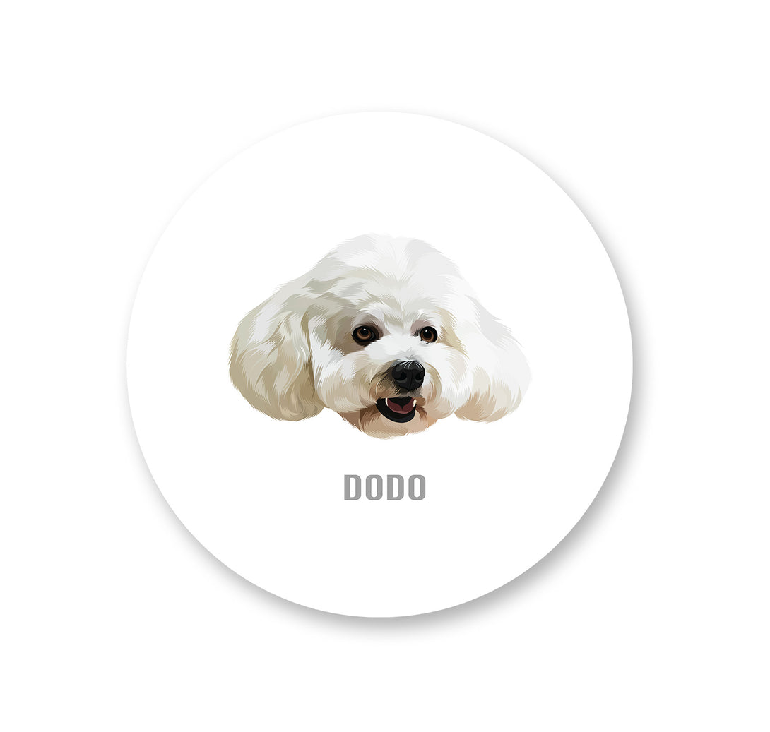 personalized custom white rug featuring portrait of pet, perfect for pet lovers.